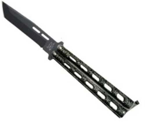 Bear & Son Butterfly Knife 3.58" Silver Vein Tanto